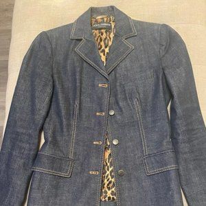 Dolce & Gabbana Denim Blazer Italian Size 40 Excellent Condition
